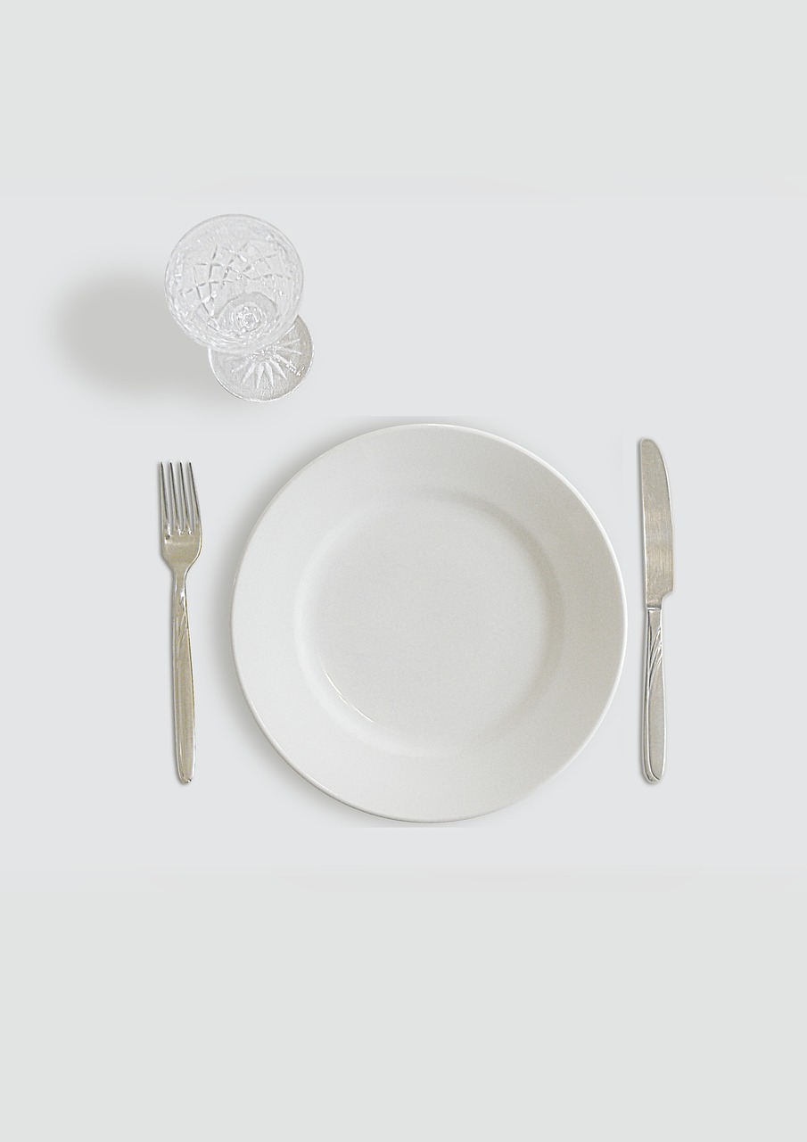 dishes, white, plate, stemware, empty plate, glass, fork, knife, table, plate, plate, plate, plate, plate, empty plate, empty plate, empty plate, empty plate